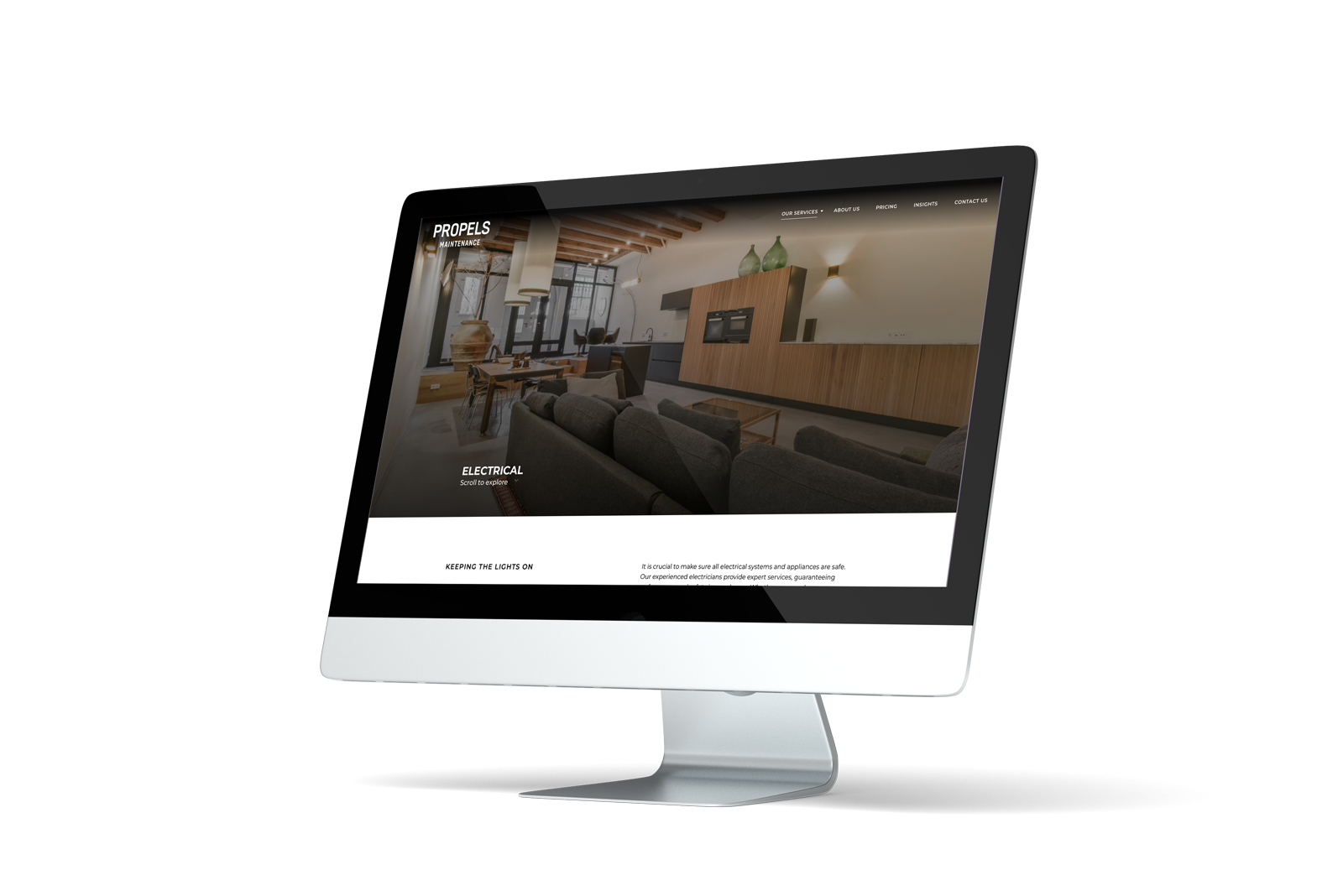 Propels Maintenance Website Mockup