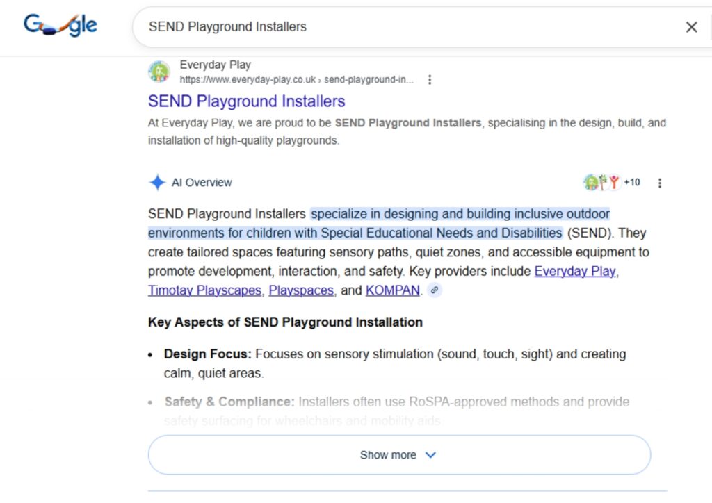 SEND Playground Installers for SEO by Twister Marketing
